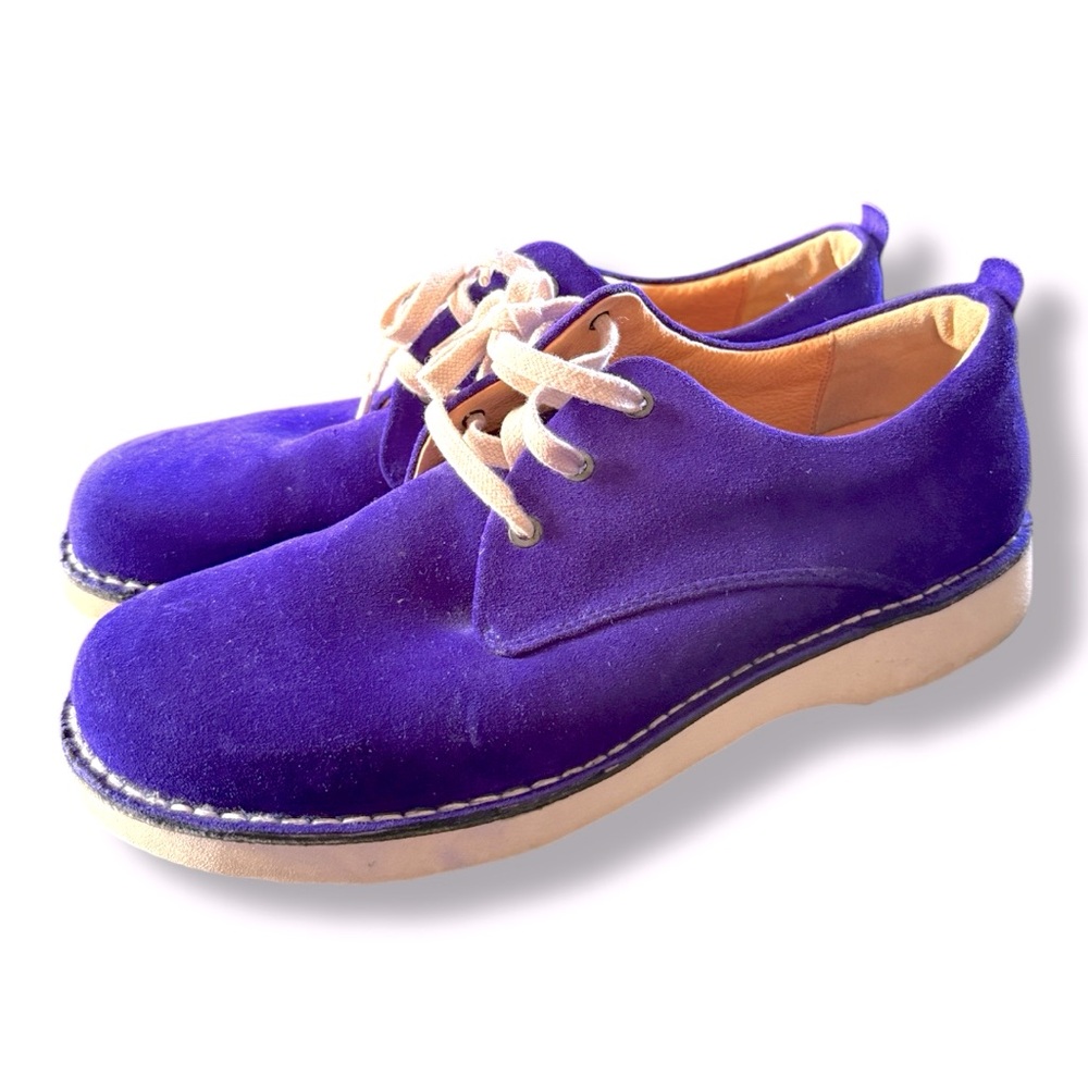 Samuel Hubbard UnSneaker Suede Oxford Shoes Purple Size 10.5